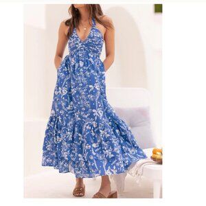 Jessakae Merliah Dress NWT, blue halter dress, 1x